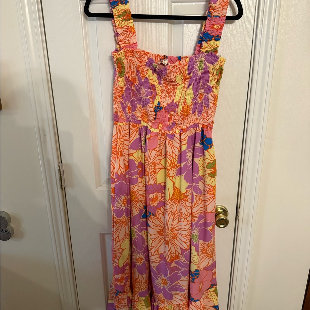 Entro Colorful Ruffled Dress